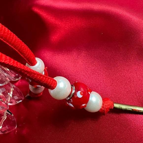 HANDMADE DELTA SIGMA THETA DRAWSTRING JEWELRY POUCH - Picture 3 of 5